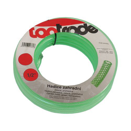 TOPTRADE hadice zahradn, zelen, prhledn, 1/2", 25 m