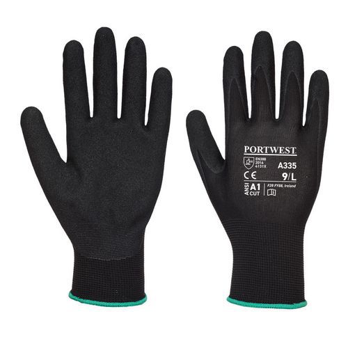 Rukavice Dermi-Grip NPR15 pskov potah, ern, vel. XL