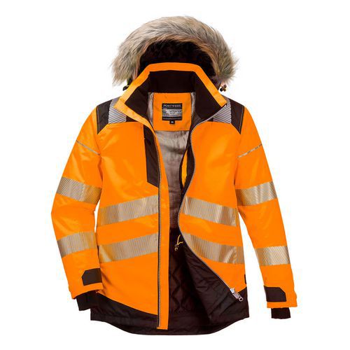 Zimn bunda PW3 Hi-Vis Parka, ern/oranov, vel. XXXL