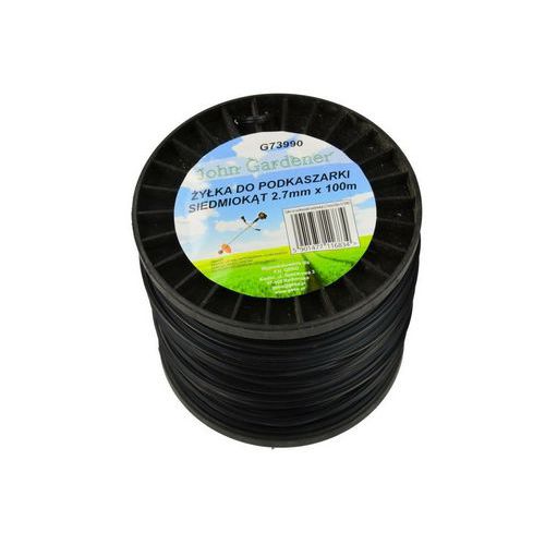 Struna do sekaky ern, 2,7mm, 100m, sedmihran, nylon GEKO