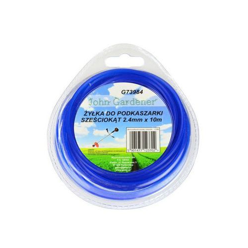 Struna do sekaky modr, 2,4mm, 10m, hvzdivoc profil, nylon GE