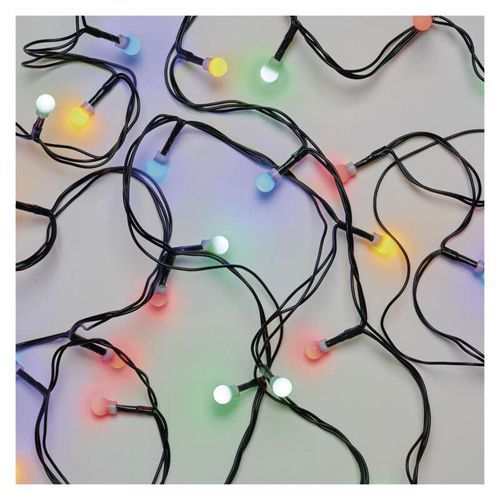 LED vánoční cherry řetěz - kuličky, 8 m, venkovní i vnitřní, multicolor, časovač