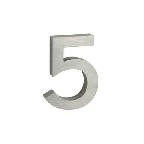 Hlinkov slo v 3D proveden s brouenm povrchem, znak "5", s