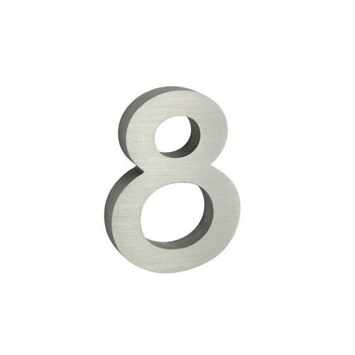 Hlinkov slo v 3D proveden s brouenm povrchem, znak "8", s