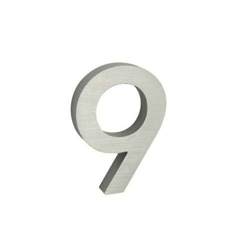 Hlinkov slo v 3D proveden s brouenm povrchem, znak "9", s