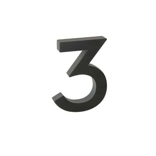 Hlinkov slo v 3D proveden s brouenm povrchem, znak "3", 