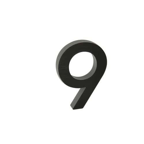 Hlinkov slo v 3D proveden s brouenm povrchem, znak "9", 
